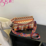 Tassel Knit Messenger Bag Women Small Purse Handbags