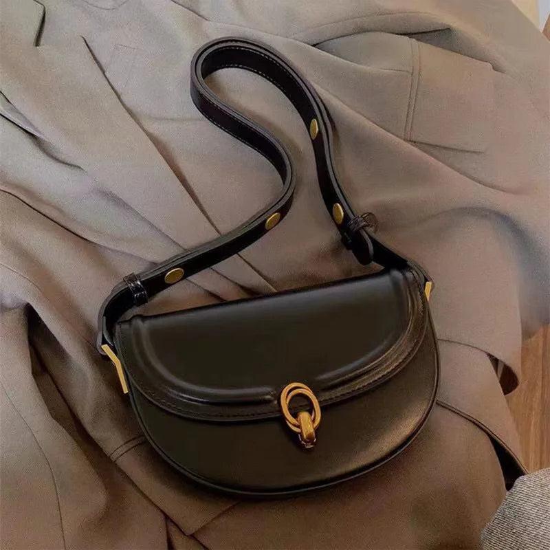 Hot Saddle Crossbody Bag for Women Vintage Shoulder Handbag Purse