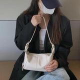 Women's Small PU Leather Shoulder Bag Underarm Hobo