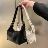 Women's Small PU Leather Shoulder Bag Underarm Hobo