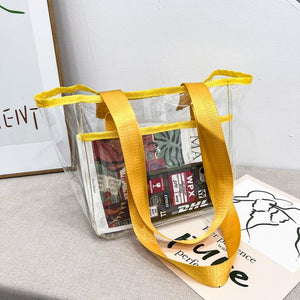 Summer Transparent PVC Handbag Large Capacity Women Shoulder Bags