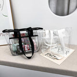 Summer Transparent PVC Handbag Large Capacity Women Shoulder Bags