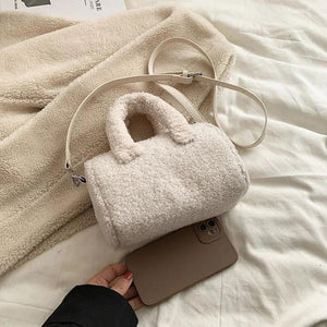 Plush Winter Handbag Shoulder Bag Lamb Fluffy Crossbody Ladies Purse