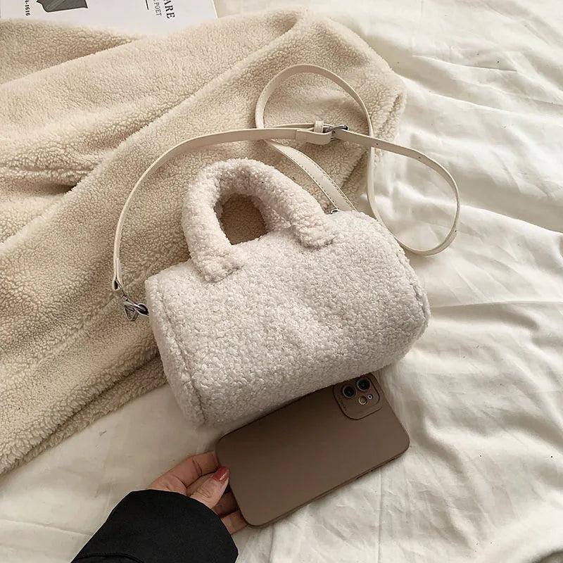 Plush Winter Handbag Shoulder Bag Lamb Fluffy Crossbody Ladies Purse