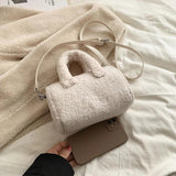Plush Winter Handbag Shoulder Bag Lamb Fluffy Crossbody Ladies Purse