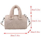 Plush Winter Handbag Shoulder Bag Lamb Fluffy Crossbody Ladies Purse