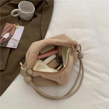 Soft Solid Ladies Handbag with Flower Pendant