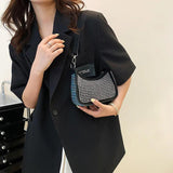 Rhinestone Underarm Bag Mini Handbags for Woman Evening Party