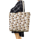 Squirrel Tote Bags Animal Puppy Face Printing Handbags For Women