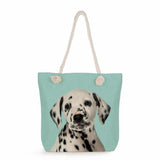 Cat Dog Print Shopping Bags Dalmatians Graphic Eco Reusable Handbags