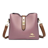 3-Layer Bucket Crossbody Bag Small Shoulder Messenger Handbag