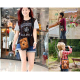 3D Pomeranian Women Mini Messenger Bag Travel Casual Shoulder Bags