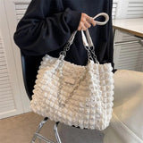 Bubble Flower Shoulder Bag Girls Student Vest Shopping Bags