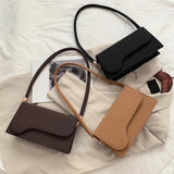 Matte PU Leather Women's Shoulder Bag Casual Solid Ladies Handbag
