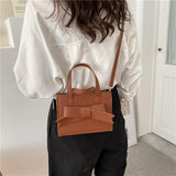 Small Square Bag Messenger Bags for Women Vintage Pu Leather Ladies Shoulder Bag