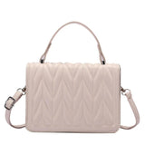 Geometric Embossing Crossbody Messenger Bag
