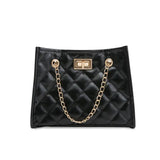 Women's Chain Crossbody Bag Shoulder Bag Leather Plaid Handbag
