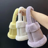 Plush Women's Bucket Bag Retro Handbag Autumn/Winter