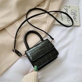 Crocodile Pattern Top-handle Bag Women's Handbags Solid Ladies Messenger Bags