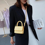 Crocodile Pattern Top-handle Bag Women's Handbags Solid Ladies Messenger Bags