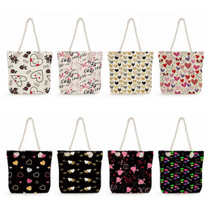 Love Print Casual High Capacity Handbags