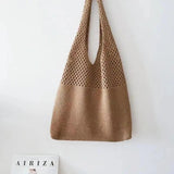 Summer Hollow Woven Shoulder Bag Large Capacity Totes Beach Handbag