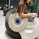 Bohemia Women Round Handbag Straw Shoulder Bag
