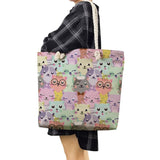 Reusable Shoulder Shopping Bags, Cute Animal Beach Tote Handbag