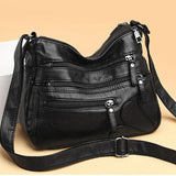 Vintage Leather Shoulder Bag Classic Messenger Pack Brown