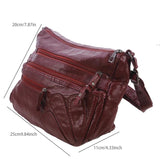 Vintage Leather Shoulder Bag Classic Messenger Pack Brown