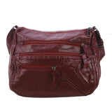 Vintage Leather Shoulder Bag Classic Messenger Pack Brown