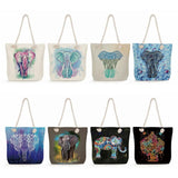 Elephant Tote Bags Animal Printing Handbags For Women Casual