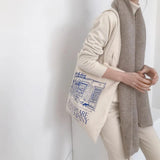 Minimalist Pattern Printing Ladies Canvas Tote Bag for Girls