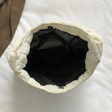 Shoulder Tote Bag Cotton Soft Women Underarm Handbag Quilted Rhombus Pattern