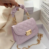 Embroidery Thread Chain Crossbody Bag Women Shoulder Bag PU Leather