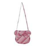 Cartoon Bowknot Crossbody Bag for Kids, PU Leather Handbag