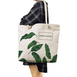 Monstera Print Tote Bag for Women Beach Travel