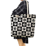 Dog Paw Printed Shoulder Bag for Women - High Capacity Tote Bags