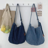 Harajuku High Capacity Shoulder Bag Retro Casual Female Tote Solid Phone Pack