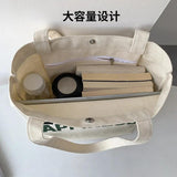 Large Capacity Canvas Shoulder Bag for College Students