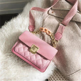 Women's Rhombic Chain Messenger Bag