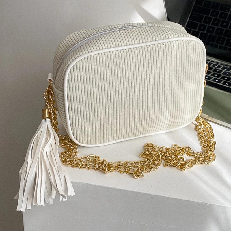 Tassel Ladies Handlbags Chain Female Commute Bag Casual Crossbody Bag