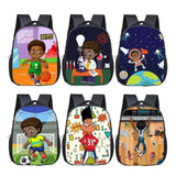 Afro Boy Children School Bag Book Bag Kinder Backpack