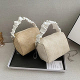 Bohemia Knitted Ruched Beach Tote Bag