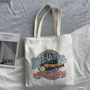 Large Capacity Canvas Tote Bag for Students