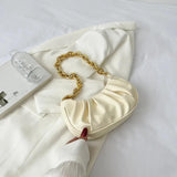 Plated Cloud Bag PU Leather Shoulder Crossbody Bag