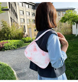 Canvas Women's Shoulder Bag Retro Handbag Small Square Crossbody Bag