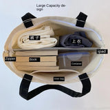 Canvas Shoulder Bag Daily Shopping Girls Tote Cotton Handbag Large School