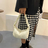 Embroidered Women's Shoulder Bag Rhombic Handbag