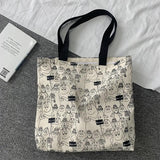 Large Capacity Student Canvas Shoulder Bag
